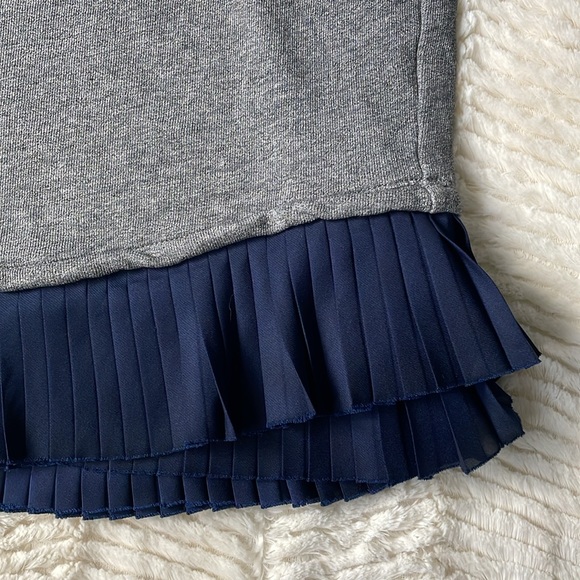 J.CREW Grey Sweatshirt with Blue Ruffle - Extra Small - Picture 8 of 13